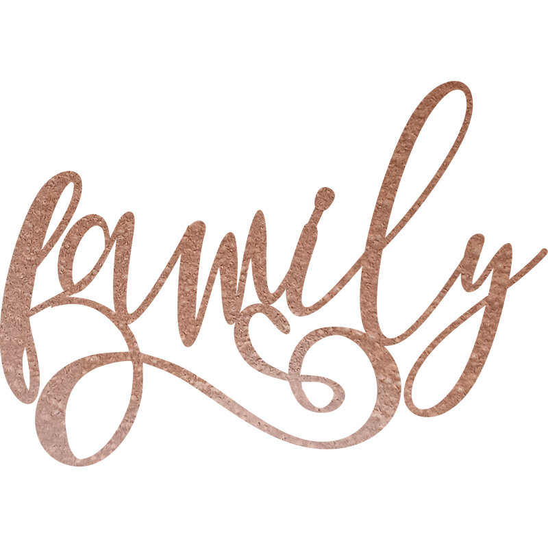 Family Cursive- Metal Wall Art