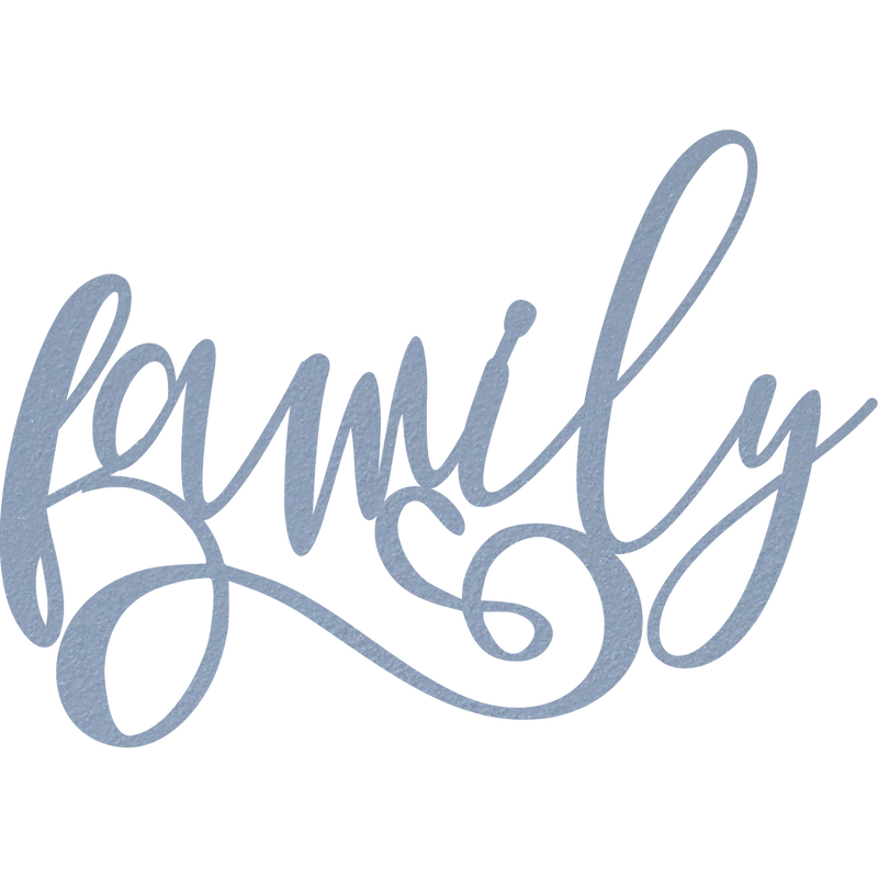 Family Cursive- Metal Wall Art