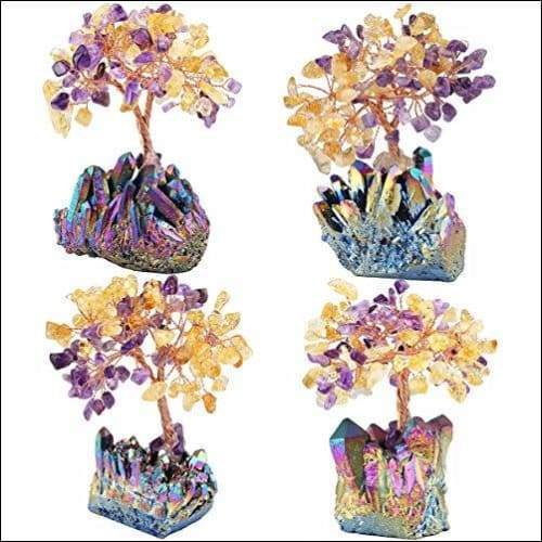 Amethyst Crystal Bonsai Tree Sculpture