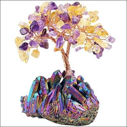 Amethyst Crystal Bonsai Tree Sculpture