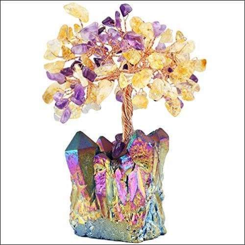 Amethyst Crystal Bonsai Tree Sculpture