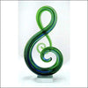 Blown Glass Musical Clef Sculpture