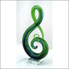 Blown Glass Musical Clef Sculpture