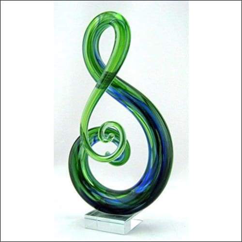 Blown Glass Musical Clef Sculpture