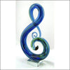 Blown Glass Musical Clef Sculpture