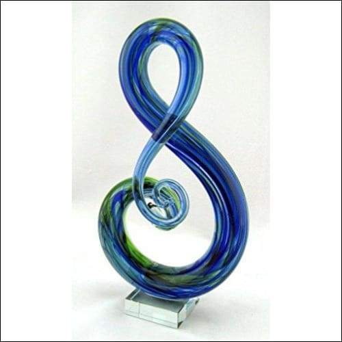 Blown Glass Musical Clef Sculpture