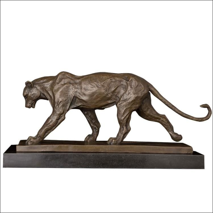 Bronze Cast Panther Sculpture