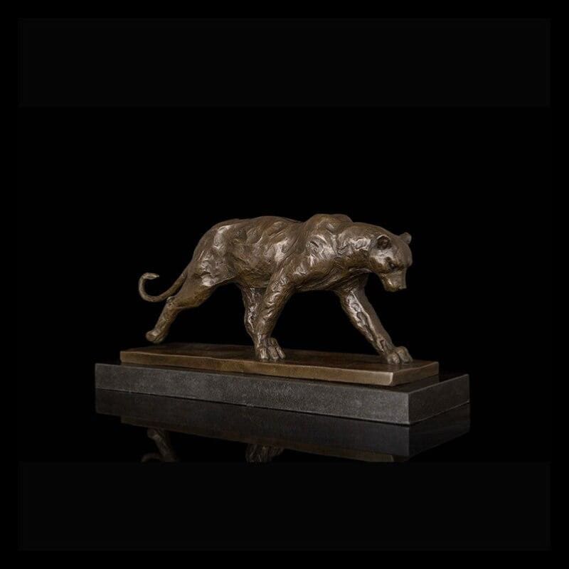 Bronze Cast Panther Sculpture