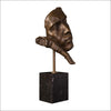 Bronze Marble Abstract Face Sculpture