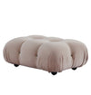 Gioia Ottoman - Cream/White Boucle