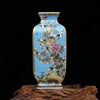 Golden Enamel Bird Blossom Tabletop Flower Vase