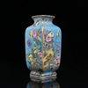 Golden Enamel Bird Blossom Tabletop Flower Vase