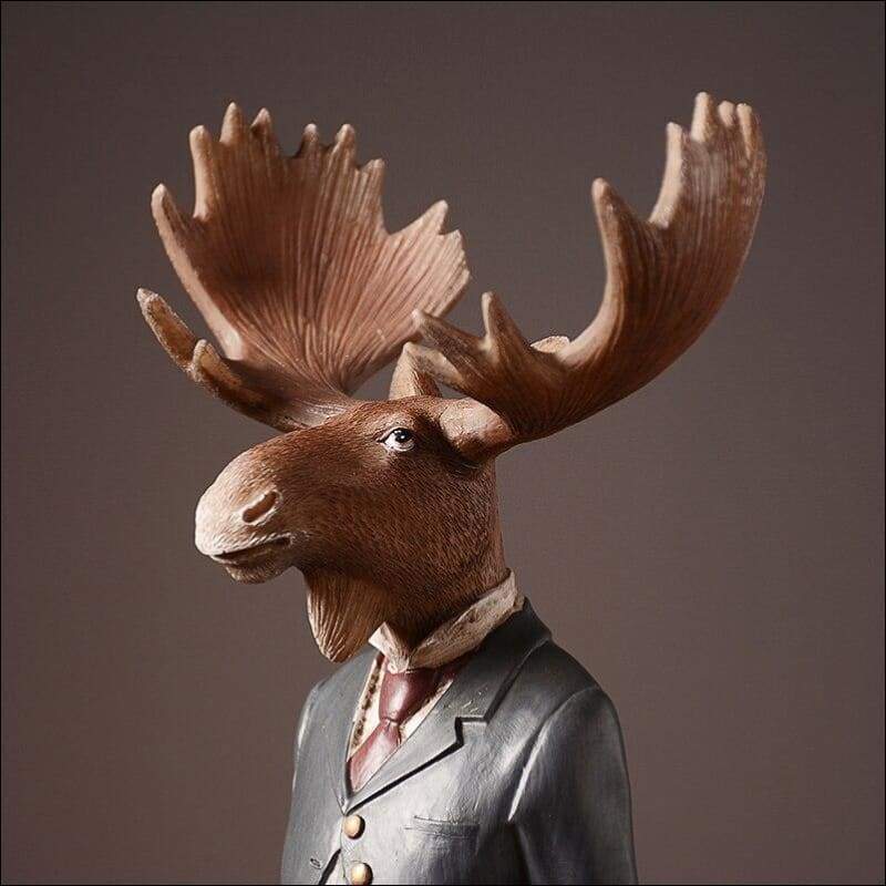 Handmade Gentlemen Sir Elk Sculpture