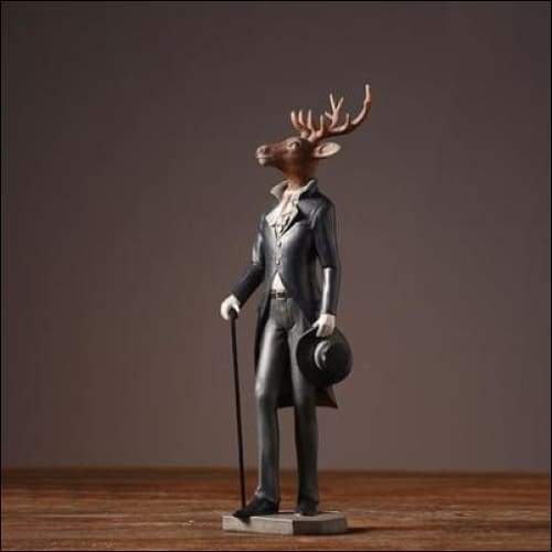 Handmade Gentlemen Sir Elk Sculpture