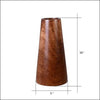 Mango Wood Tapered Barrel Tabletop Flower Vase