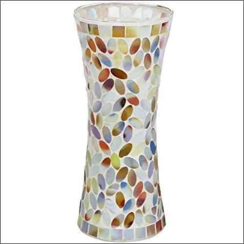 Mosaic Ceramic Glass Tall Tabletop Flower Vase