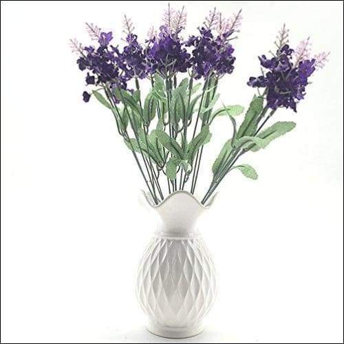 Pure White Grid Tabletop Flower Vase