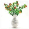 Pure White Grid Tabletop Flower Vase